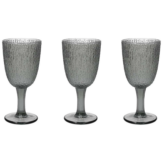 Set 3 Copas 250 Cc Cristal Gris LÍNEA DAVOR