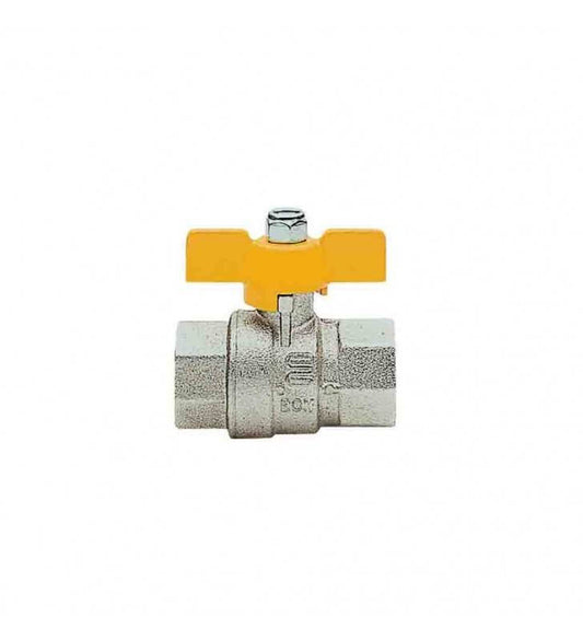 Gas ball valve with aluminum lever