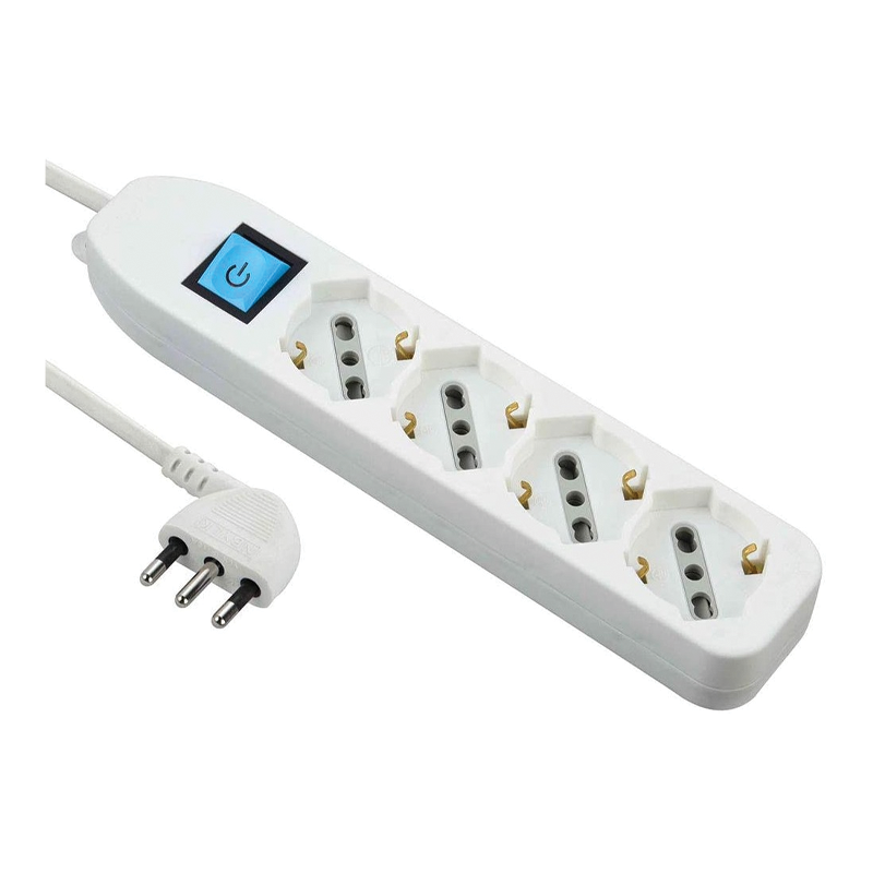 Power Strip With Switch 4 Multipurpose Places (Schuko+10/16) Electraline