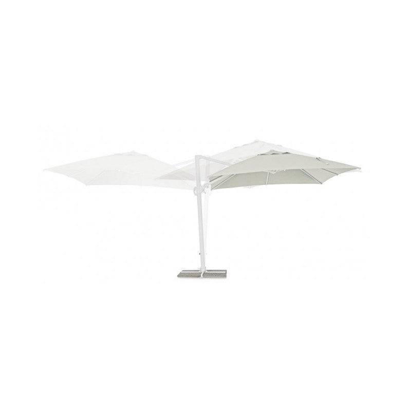 Eden umbrella with natural white-wood arm 3x3 m