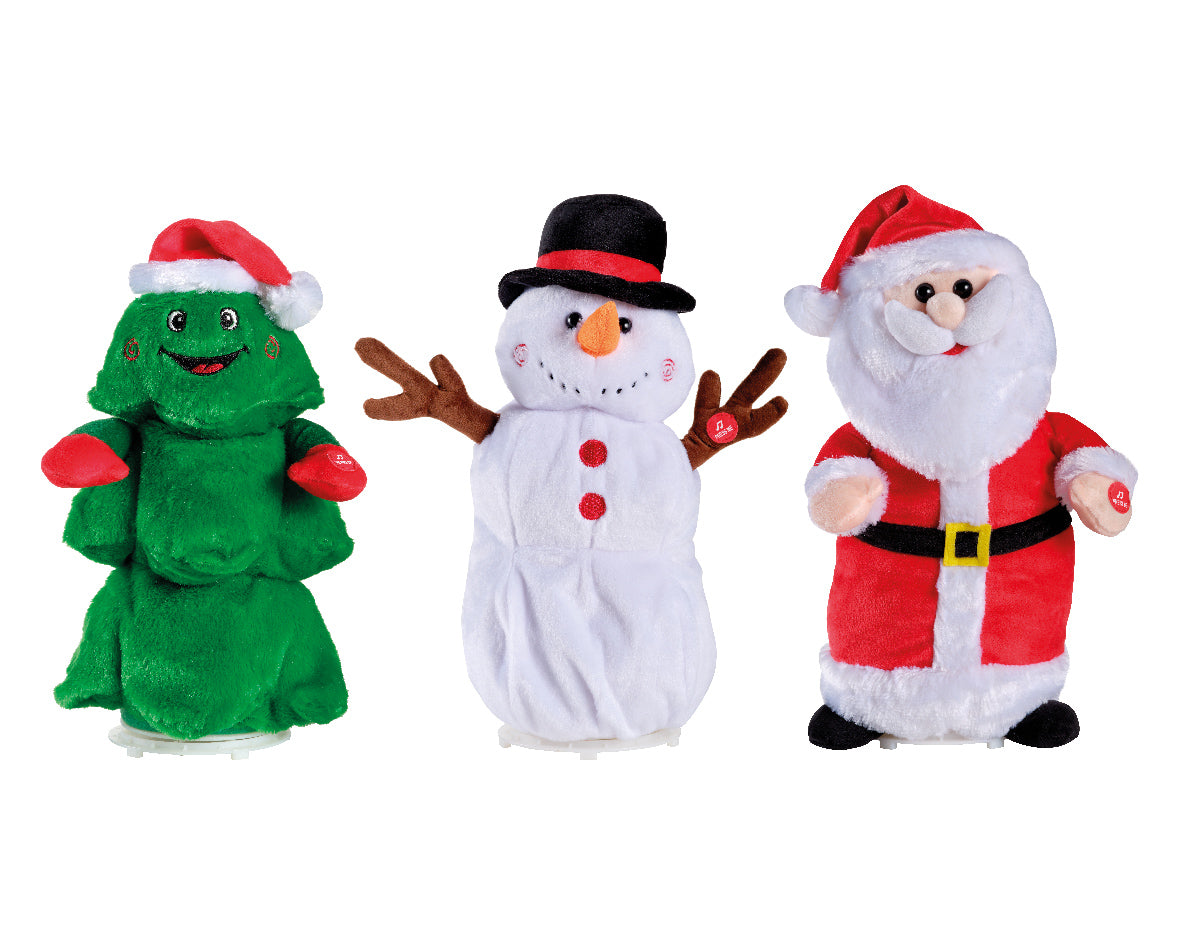 Set de 3 Figuras de Navidad en Poliéster L 17 x P 17 x H 32 cm