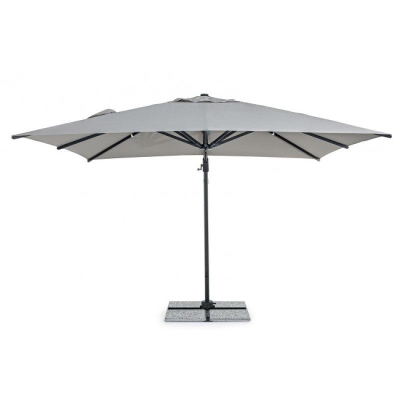 Ines light gray aluminum folding umbrella 3x3 cm