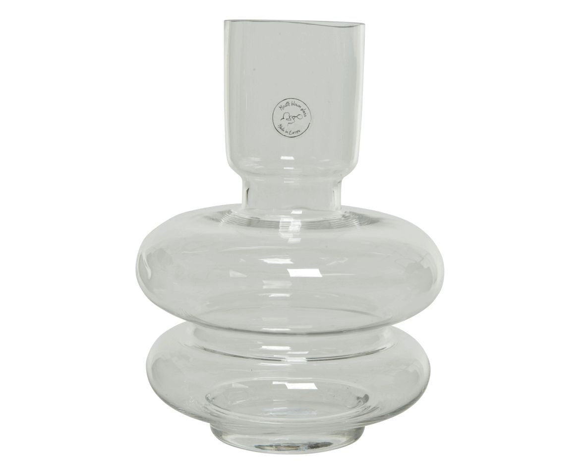 Clear glass vase