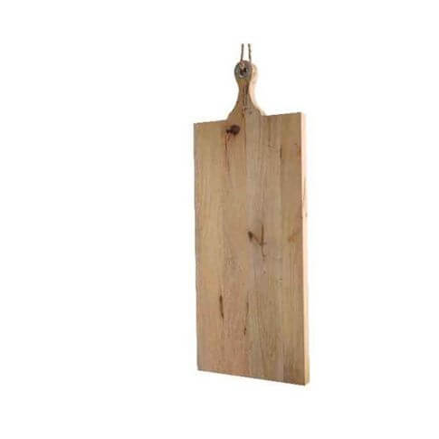 Tabla de cortar de madera de mango natural, dimensiones 77x29x3,5cm