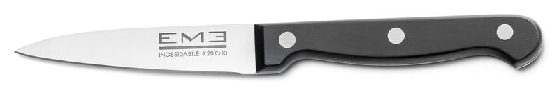 Peeler knife with 9 cm blade and riveted POM handle