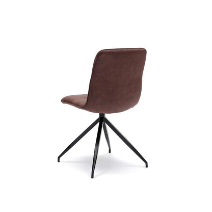 Brown Velvet Effect Microfiber Fabric Chair - 438xh. 86.5 cm