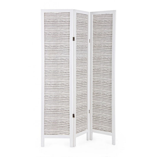 Screen divider 3 doors Pattern white 120x170 cm