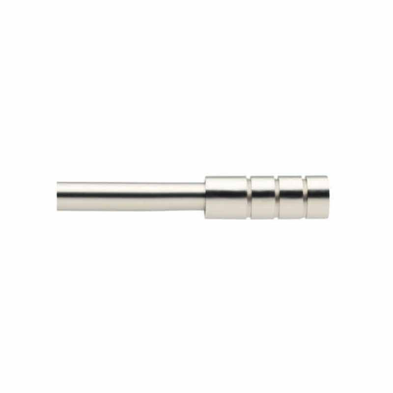 Extendable iron curtain rod 160 - 300 cm satin stainless steel