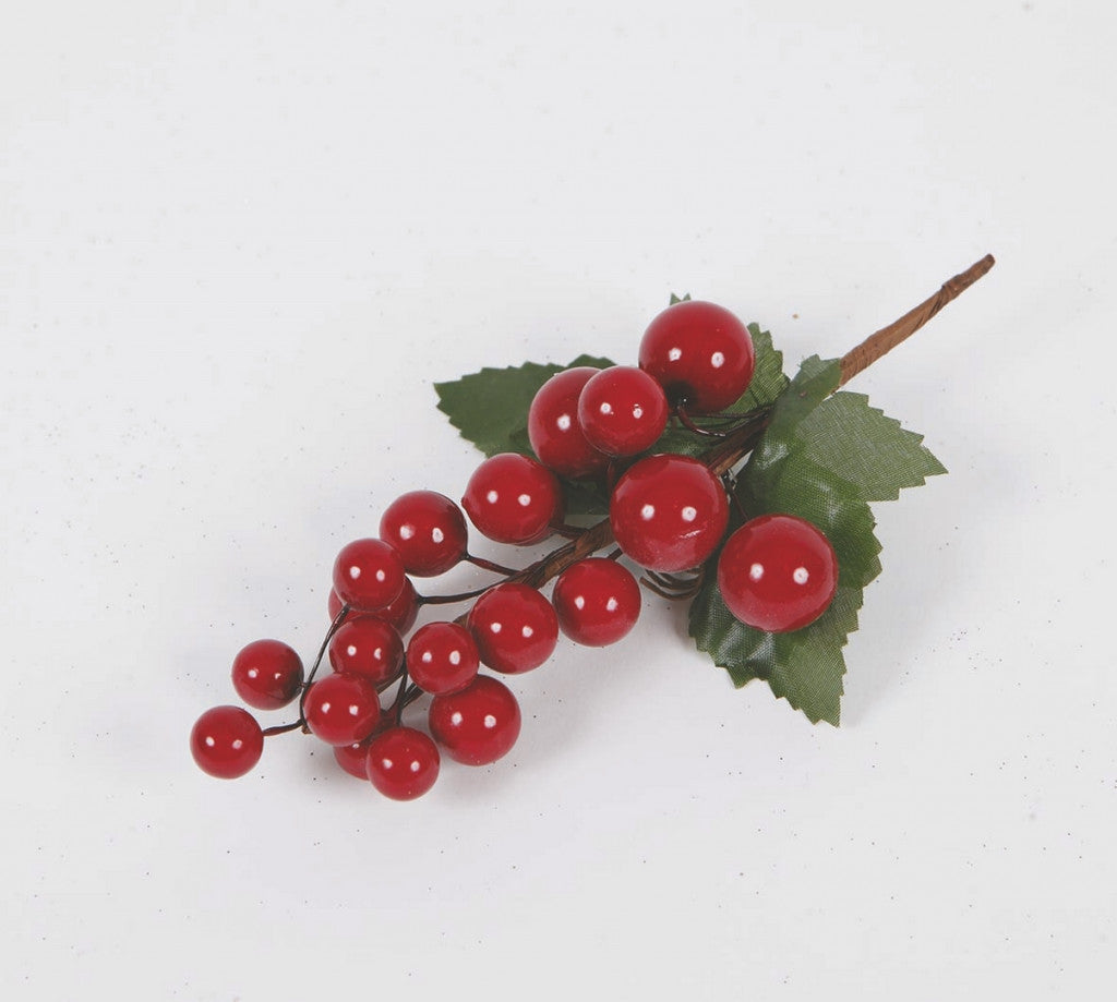 Red Berries Sprig Display Cm.15 Christmas decoration