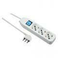 Electraline multi-socket power strip with 6-place switch