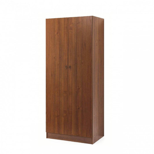 Bedroom wardrobe with 2 antique walnut doors, 90x60xh 180 cm