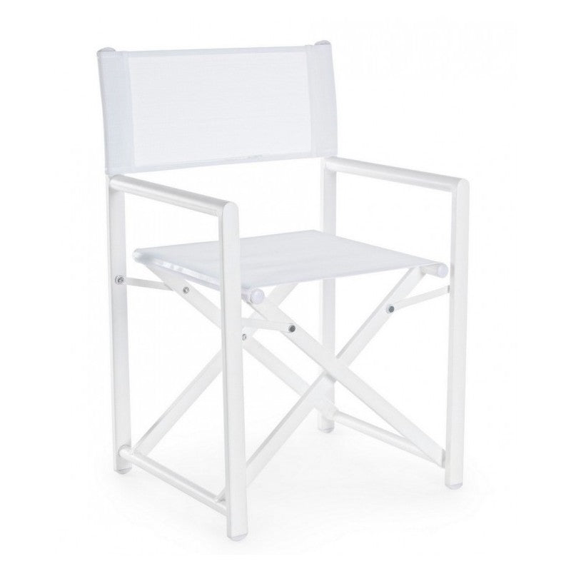 Bizzotto white director's chair taylor garden home folding Iperbriko