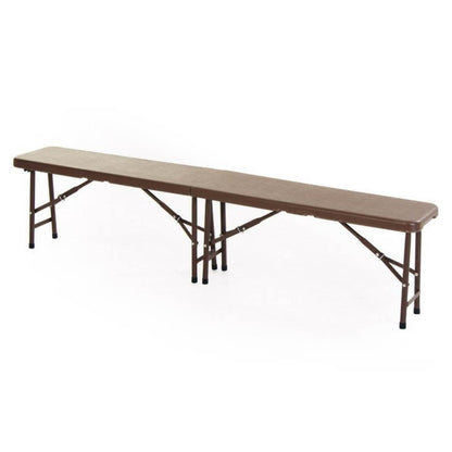 Folding bench 183x28x44 cm. Brown