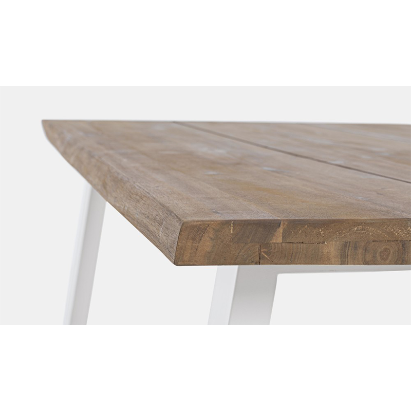 Mesa Fija de Acero y Madera Natural 200 x 100