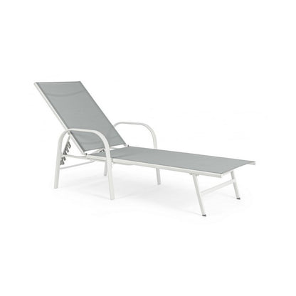 Arent cot in steel and with white armrests cm 195