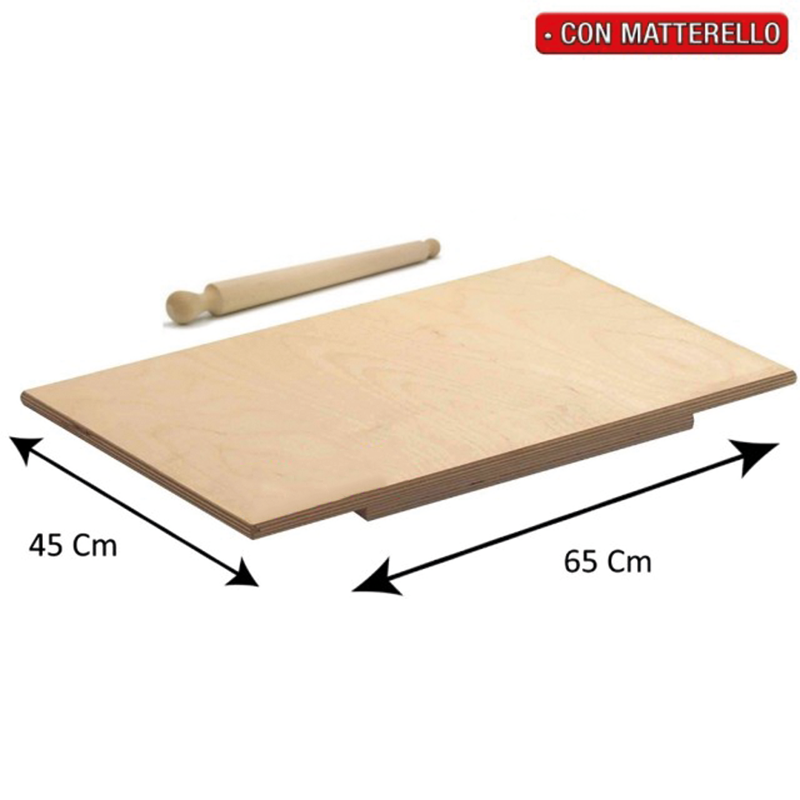 Pastry board with rolling pin