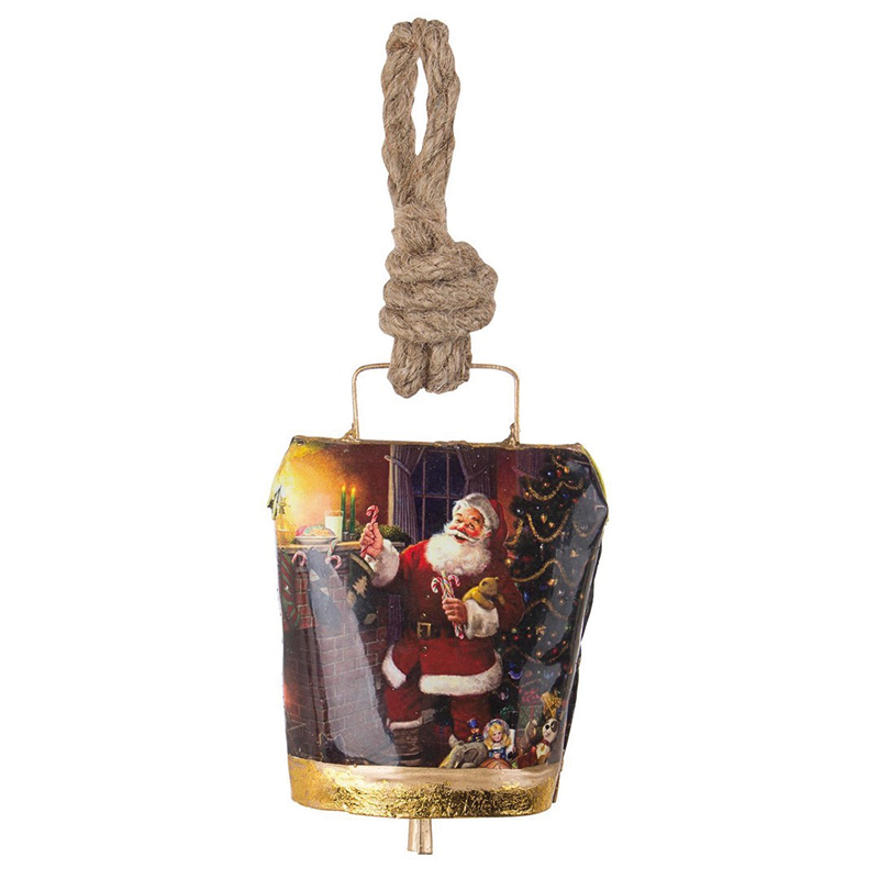 Metallanhänger Wendy mit Weihnachtsmann und Spielzeug H11,5 cm