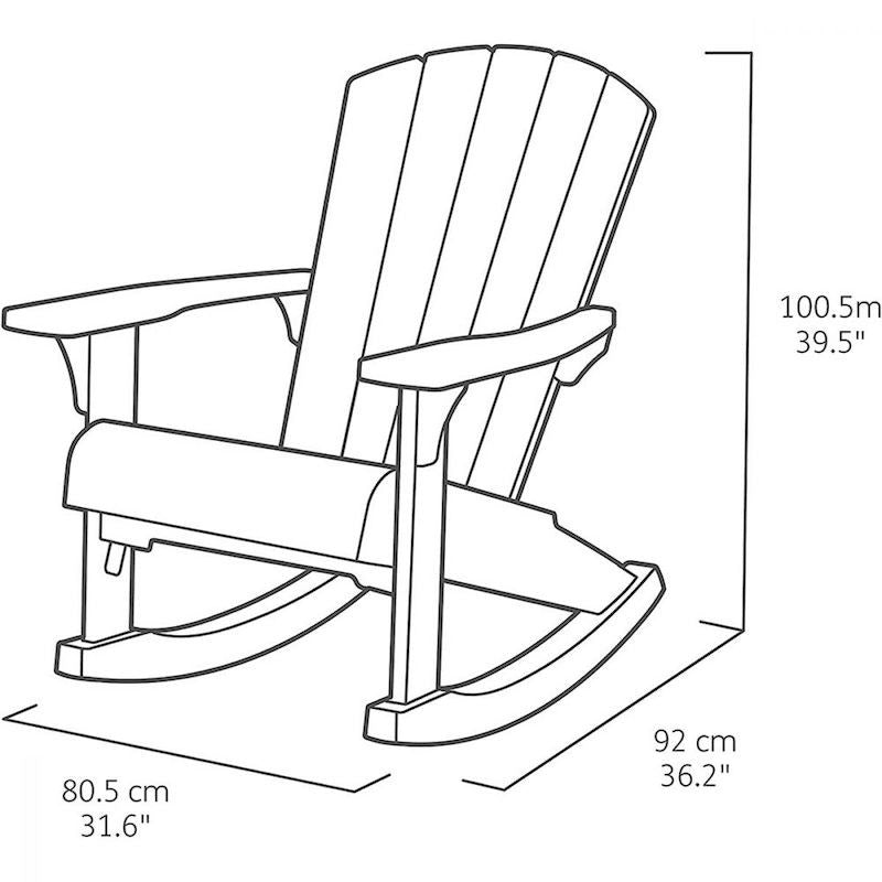 Mecedora Adirondack Grafito