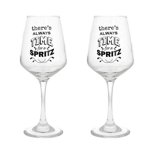 Set 2 Spritz Goblets In Transparent Glass Cc420 Let'S Party Line