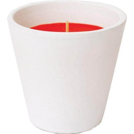 Flortis Vaso Terracota Con Geraniol Vela Para Mosquitos