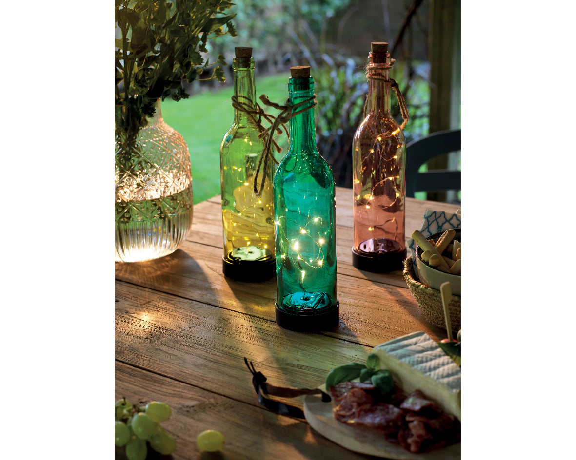 Glass solar garden light