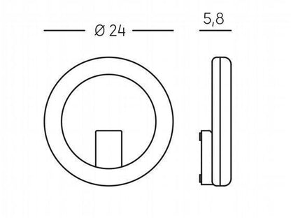 Applique Led 20W 4000K linea omega grafite