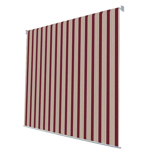 Mikonos awning beige - burgundy 2 x 2.5 meters Verdelook