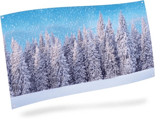 Fondo De Póster Bosque Nevado 150 X 75 Cm