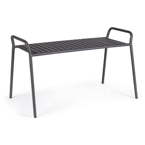 Garden bench in steel - Dalya, elegant and compact, for gardens and verandas, 88x49x51 cm