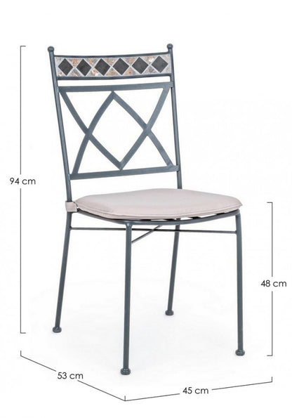 Silla de exterior de metal Berkley