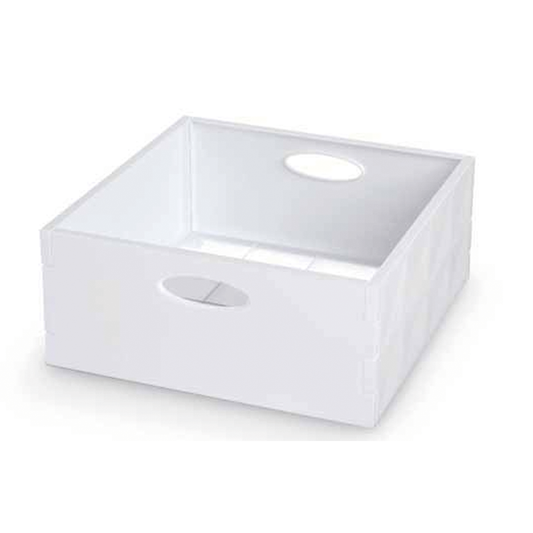 Caja cristal bianco H 14x31x31 cm