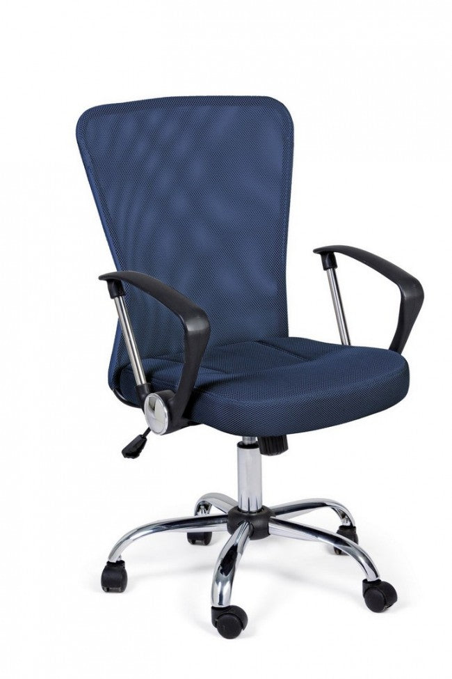 Brisbane blue fabric office chair