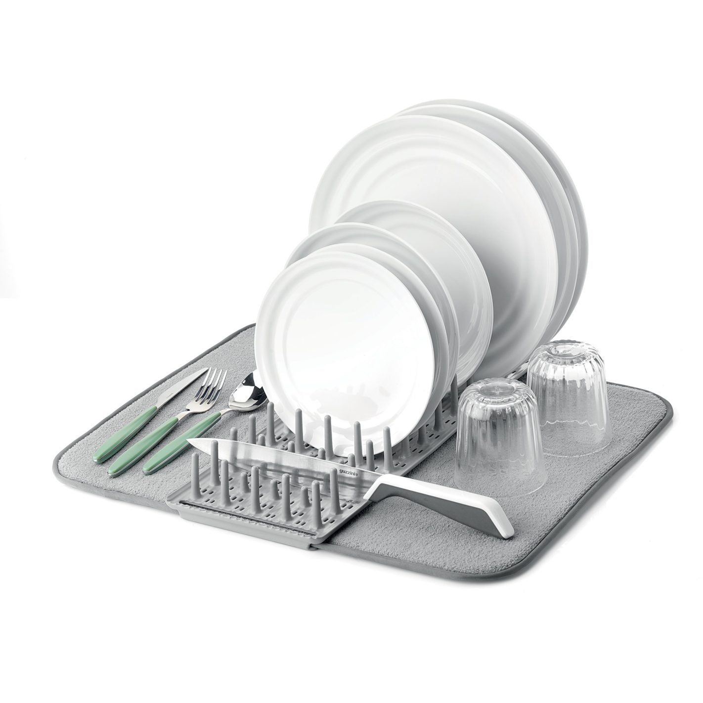 Guzzini - Tierra 'Made for Nature' gray dish rack with dry&safe mat