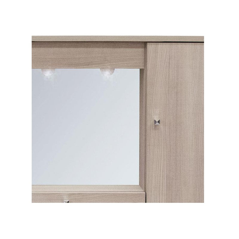 Mueble de baño con espejo Olmo de 2 puertas con solapa h.61x93x14 cm