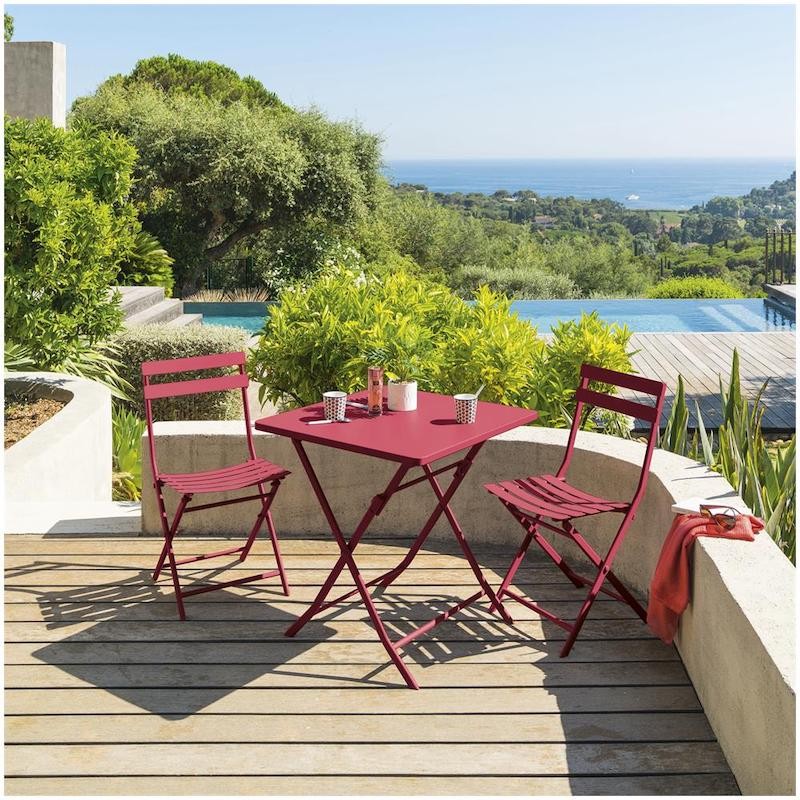 Folding Garden Chair Color: Red