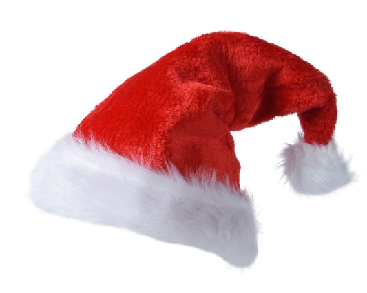 Christmas Santa Hat - Plush Polyester Hat - 1.5 x 30 x 40 cm