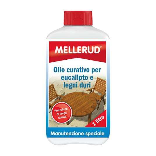 Mellerud Heilöl für Eukalyptus und Harthölzer, 1 Liter, zum Reinigen von Tischen und Stühlen.