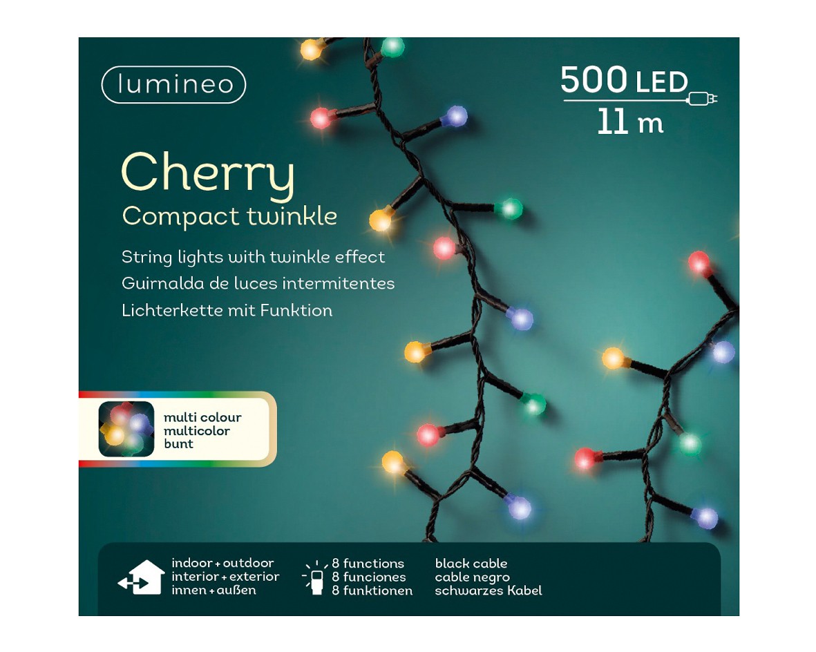 CHERRY COMPACT TW OUTD LED-Leuchten SCHWARZES KABEL 500L Meter 11