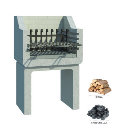 Barbecue in muratura Terrazzo 76x56x120 cm