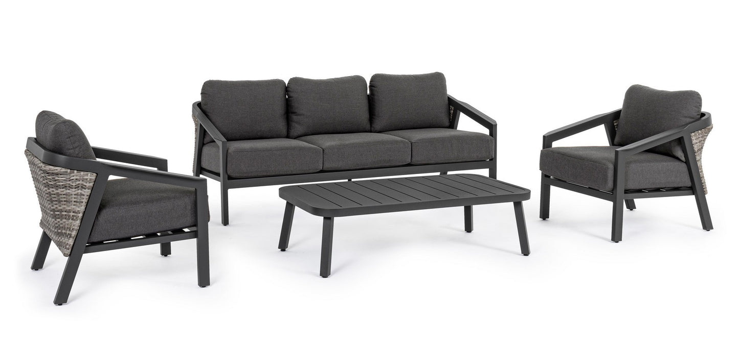 Cordova anthracite garden lounge set