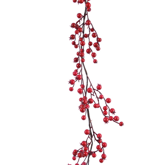 Garland with lacquered berries H 180 cm