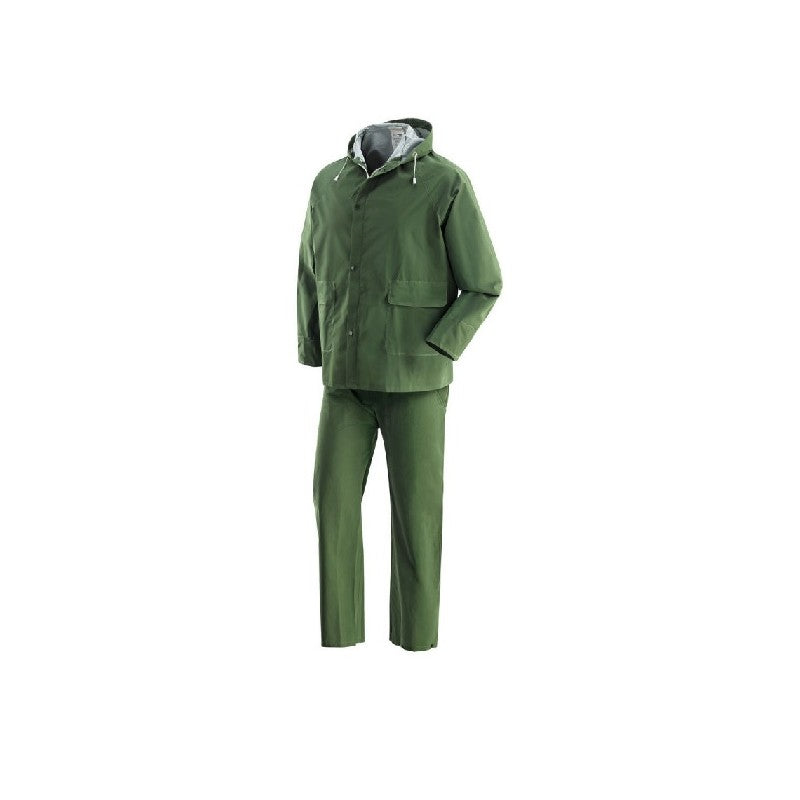 Overol verde impermeable de PVC Ripstop Talla XXL - ¡El traje perfecto para sus necesidades de trabajo!