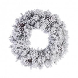 ARVES Christmas wreath Snow-covered 60 cm behind the door