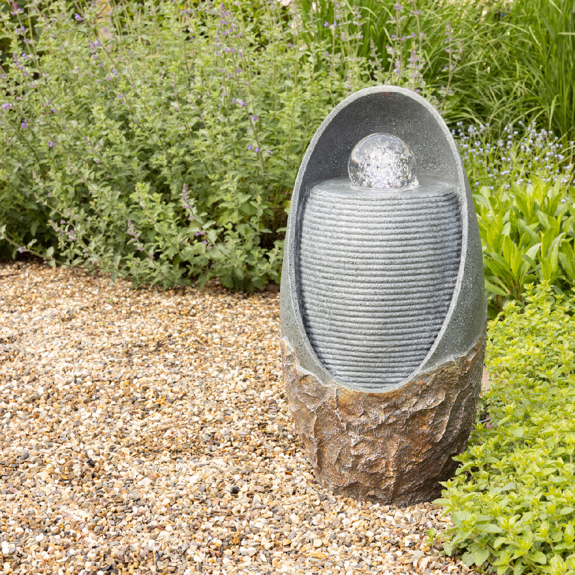 Fountain with transformer in polyresin da sterno