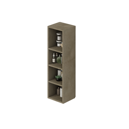 Multipurpose open wall unit in Clay color H120x30x30cm