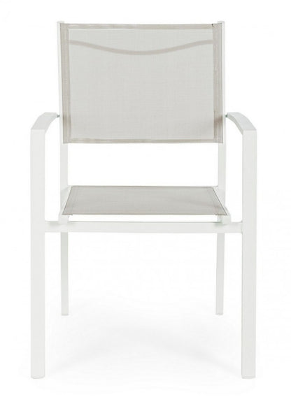 White Cloud Hilde Chair With Armrests In Aluminum