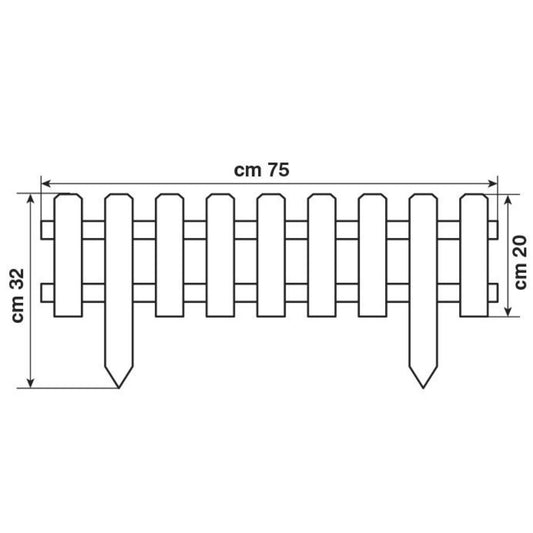 Wooden fence 75cm Verdelook