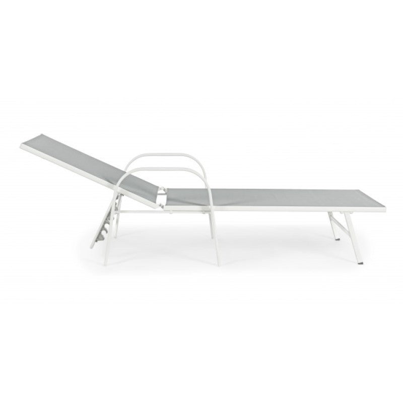 Arent cot in steel and with white armrests cm 195