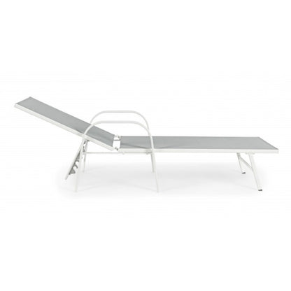 Arent cot in steel and with white armrests cm 195