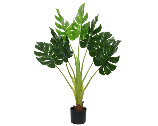 Planta plastico con maceta verde 70x29x105h cm